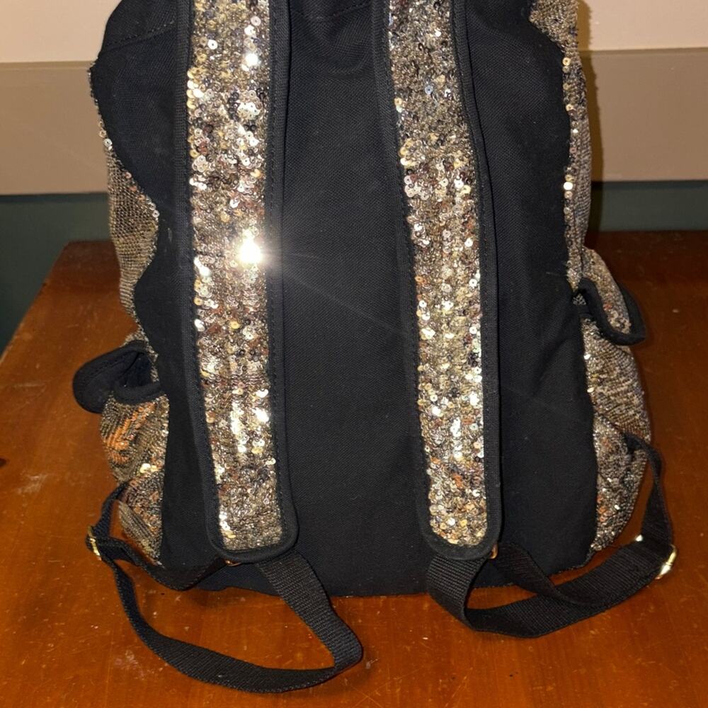 PINK Victorias Secret Gold Sequin Backpack Y2K - Picture 5 of 8